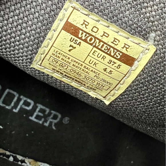 EUC Roper White Leather Betsy Open Toe Ankle Boots - Picture 8 of 10